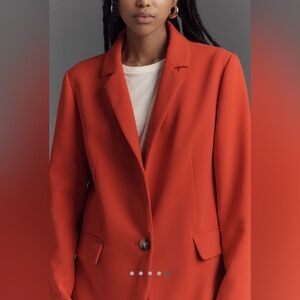 Anthropologie Maeve Red Blazer